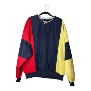 Cutter & Buck Vtg color block pullover jacket Retro Mens Large Blue Red Yellow